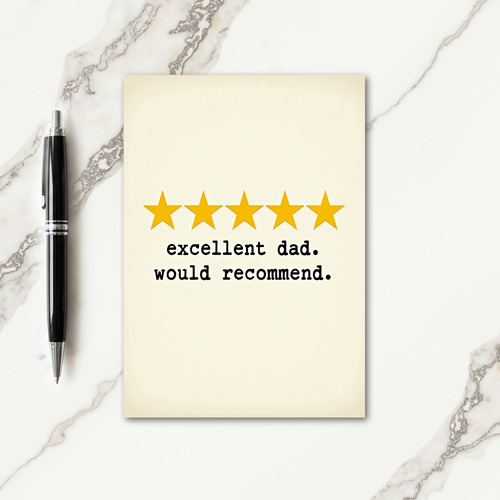 Would Recommend Dad Rating Card