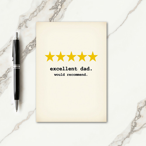 Would Recommend Fathers Day Card