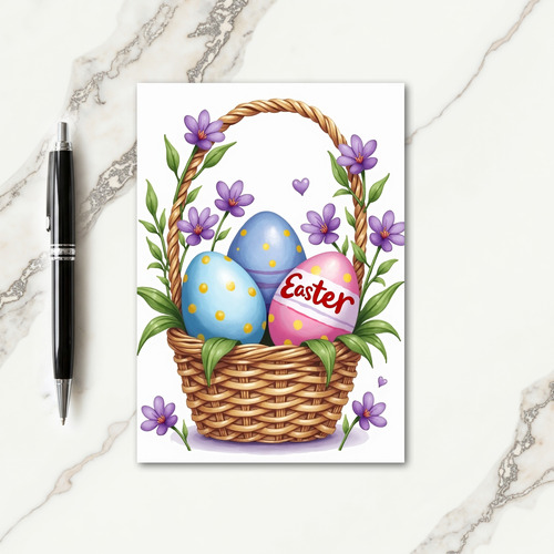Woven Basket Pattern Celebration Card