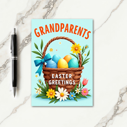Woven Easter Grandparents Card