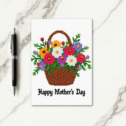 Woven Floral Mothers Day Card