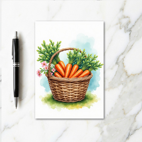 Woven Harvest Bounty Watercolor Card