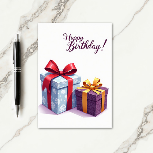 Wrapped Birthday Boxes Card