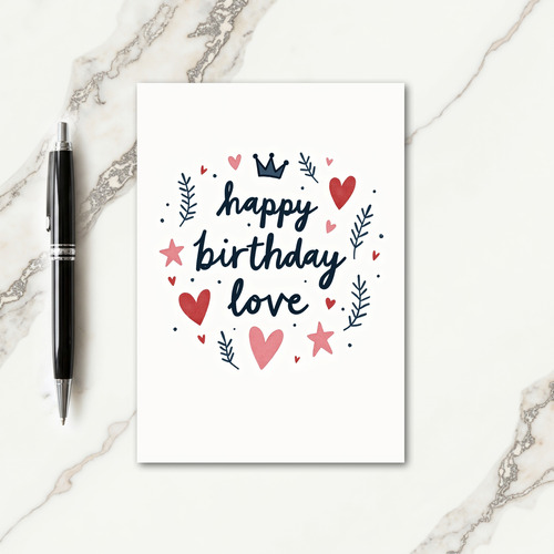 Wreath Birthday Card