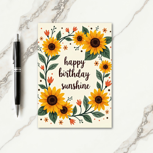 Wreath Bloom Birthday Card