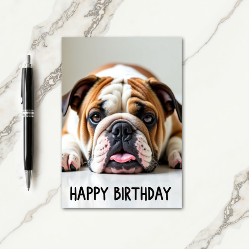 Wrinkled Dog Birthday Card