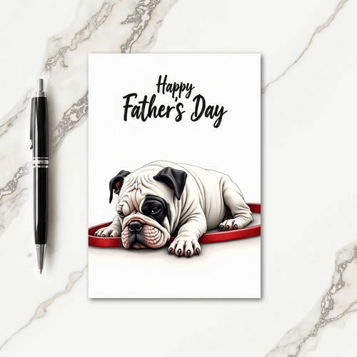 Wrinkled Dog Happy Fathers Card