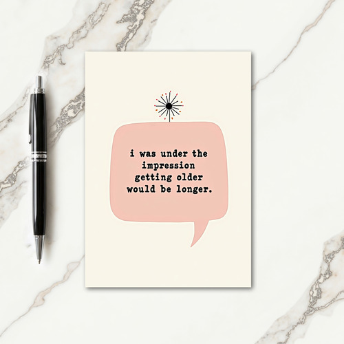 Wry Birthday Bubble Card
