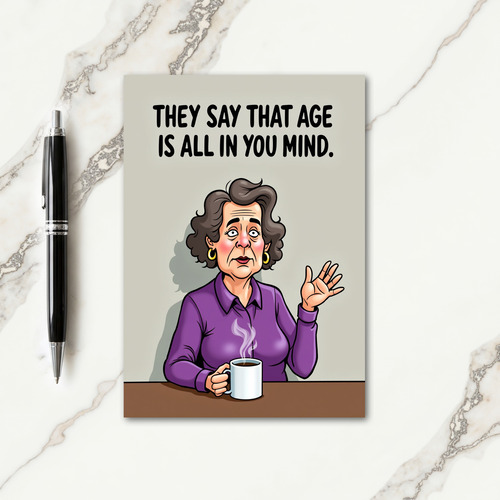 Wry Birthday Portrait Card