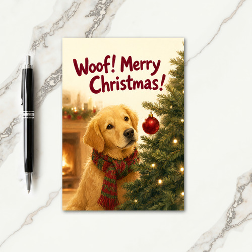 Xmas Card From The Dog Card