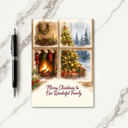 Xmas Card Greetings For Family Card