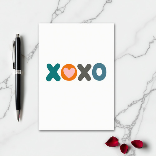 Xoxo Faux Gold Foil Look Card