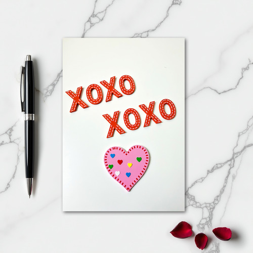 Xoxo Handcrafted Love Card