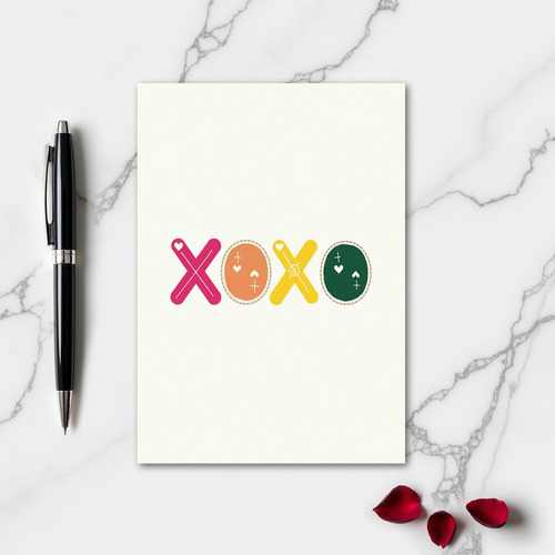 Xoxo Heart Pattern Card