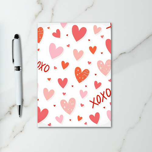 Xoxo Hugs Kisses Hearts Card