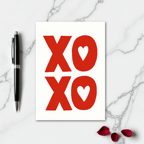 Xoxo Hugs Kisses Love Card