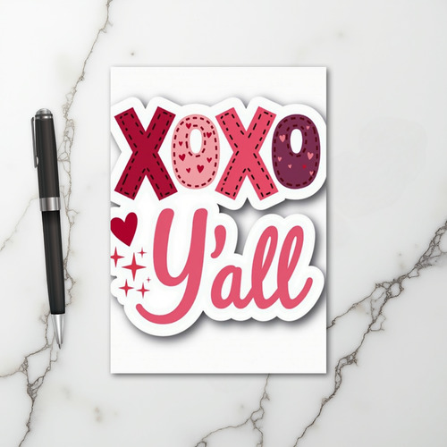 Xoxo Yall Love Valentine Card