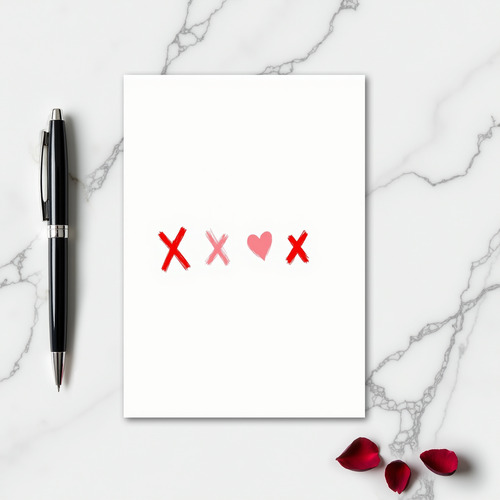 Xs And Hearts Love Card