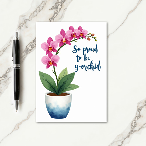 Y Orchid Mothers Day Plant Card