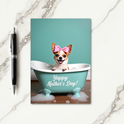 Yappy Dog Mothers Day Wish Card