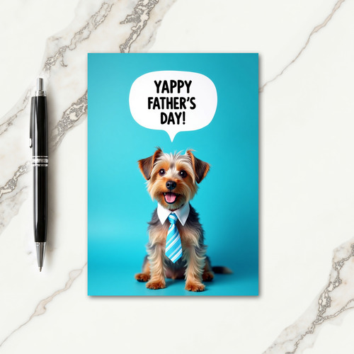 Yappy Fathers Day Portrait Card