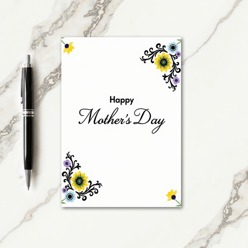 Yellow And Blue Happy Day Card