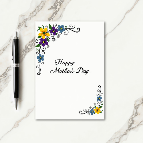 Yellow And Purple Happy Day Card