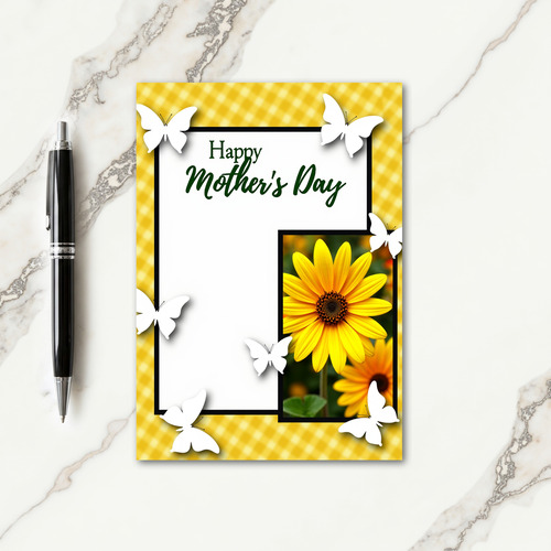 Yellow And White Happy Day Card