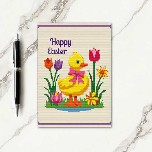 Yellow Bird Floral Pattern Card