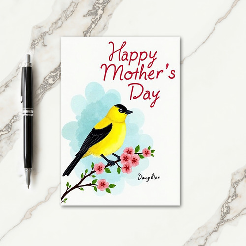 Yellow Bird Mothers Day Image Card