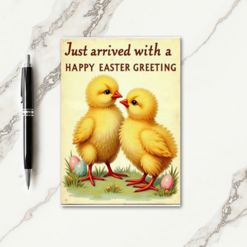 Yellow Birds Easter Card