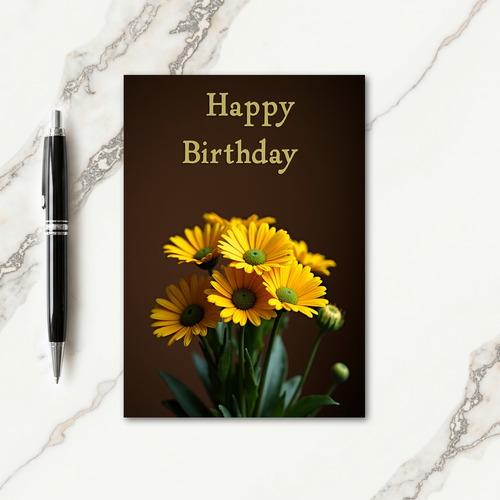 Yellow Blossom Birthday Card