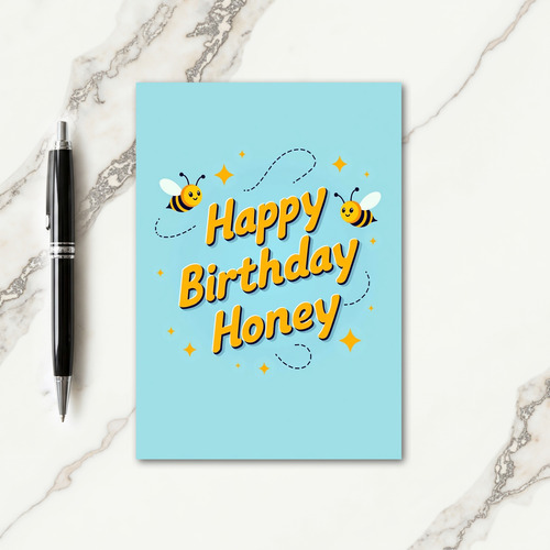 Yellow Bug Birthday Card