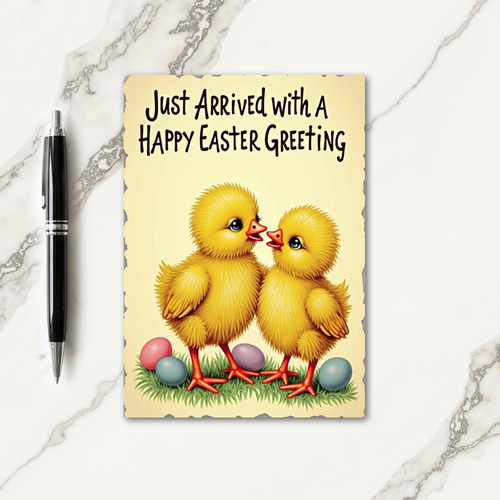 Yellow Chicks Springtime Card