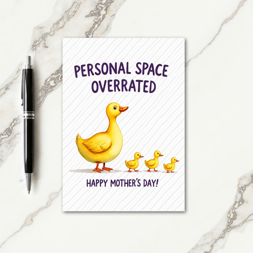 Yellow Duckie Mothers Day Card