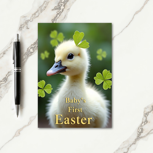 Yellow Duckling Easter Card