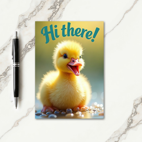 Yellow Duckling Hi There Card