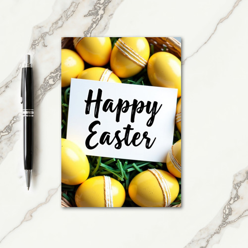 Yellow Eggs Spring Card