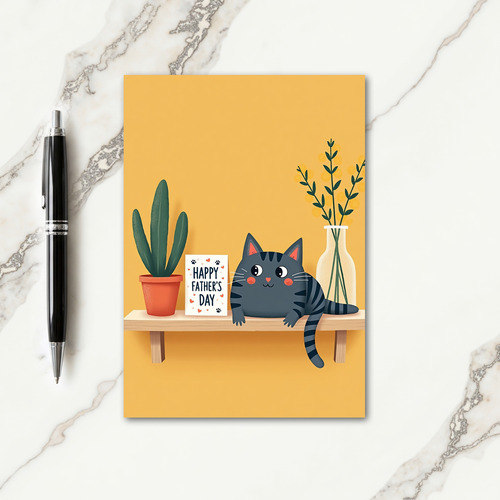 Yellow Floral Fathers Day Card