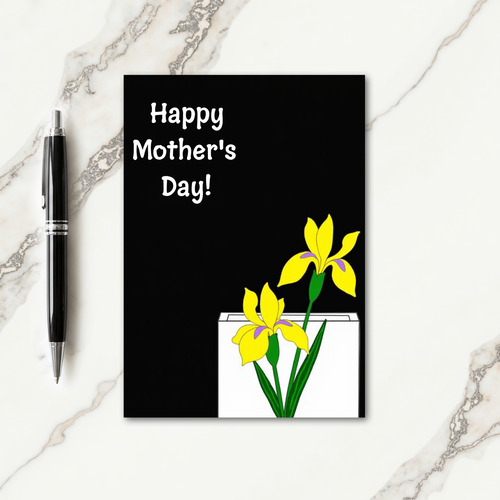 Yellow Floral Mothers Day Card