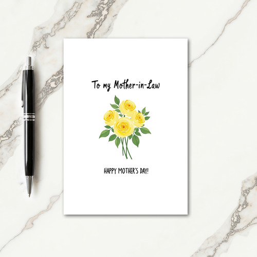 Yellow Flower Mothers Day Card