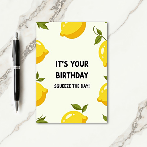 Yellow Fruit Birthday Card