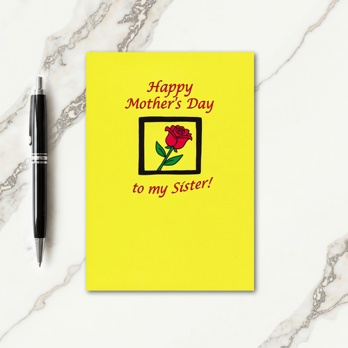 Yellow Graphic Mothers Card