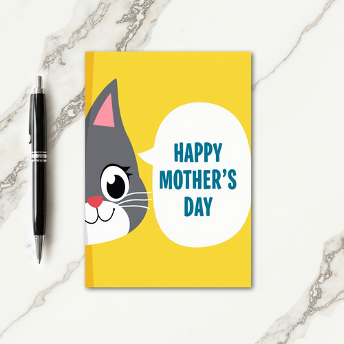 Yellow Happy Mothers Day Card