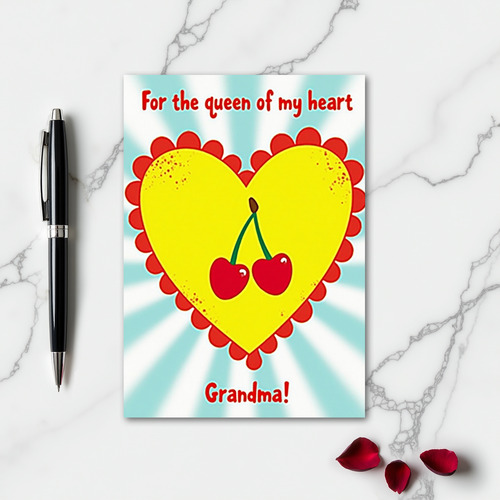 Yellow Heart Grandma Card