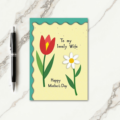 Yellow Hued Mothers Day Card