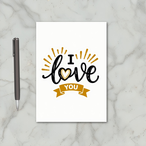 Yellow I Love You Card