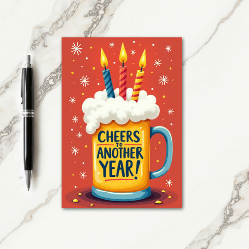 Yellow Mug Birthday Wish Card