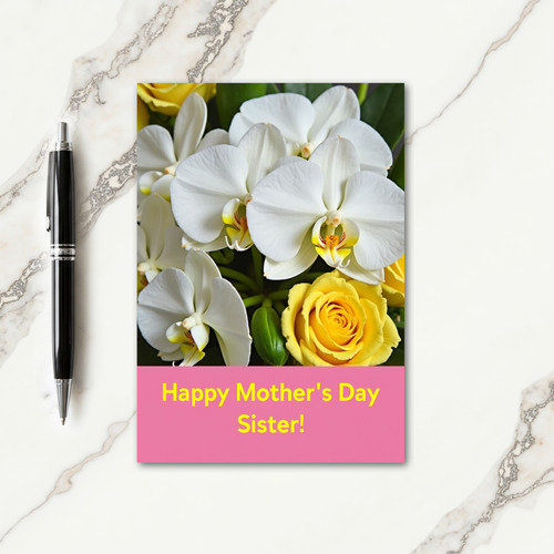Yellow Petals Mothers Day Card