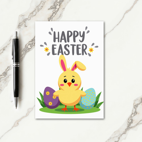 Yellow Polka Dots Springtime Card